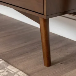 Mid-Century Modern With Closed Storage TV Stand For TVs Up To 58" Walnut - Saracina Home -Living Room Furniture Store GUEST 4b0d9520 1a28 4a26 9c33 e0fd064371d2