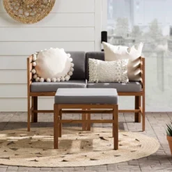 3pc Modular Acacia Wood Patio Chat Set With Cushions - Saracina Home 37 3pc Modular Acacia Wood Patio Chat Set With Cushions - Saracina Home -Living Room Furniture Store GUEST 4cc38bd9 3ca1 4e61 a564 59459ce12f1d