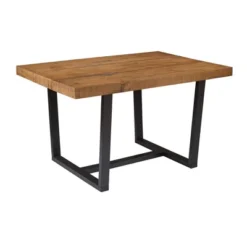 52" Modern Farmhouse Solid Wood Distressed Plank Top Dining Table - Saracina Home -Living Room Furniture Store GUEST 4d191e81 4a83 4d71 bdcf a714caff4e6f
