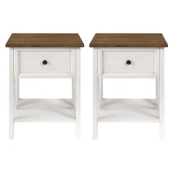 Set Of 2 Farmhouse Single Drawer V Frame Nightstands - Saracina Home 25 Set Of 2 Farmhouse Single Drawer V Frame Nightstands - Saracina Home -Living Room Furniture Store GUEST 50285f74 c096 4646 942b 6ccbf5d3dde3