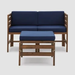 3pc Modular Acacia Wood Patio Chat Set With Cushions - Saracina Home 23 3pc Modular Acacia Wood Patio Chat Set With Cushions - Saracina Home -Living Room Furniture Store GUEST 52b769b2 601c 4a9b 998b 9ea4cc3064c7