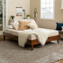 Alice Mid-Century Solid Wood Platform Bed - Saracina Home -Living Room Furniture Store GUEST 53d3aa8f 9ebf 457f 9c71 992c563b37f4