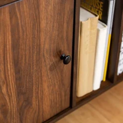 Modern Vinyl Record Player Storage TV Stand For TVs Up To 65" Dark Walnut - Saracina Home -Living Room Furniture Store GUEST 5506d0d6 4998 4dc3 9b64 c3867146005b