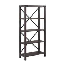 64" Sophie Industrial X Frame Bookshelf - Saracina Home -Living Room Furniture Store GUEST 5641daaf a669 40f1 9ff9 c02507696c8d