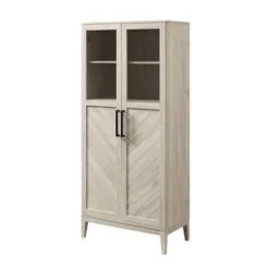68" Boho Modern Tall Storage Wood Cabinet - Saracina Home -Living Room Furniture Store GUEST 567f6d5b da6c 4dfe 99f6 a5817a63ab46