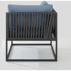 Outdoor Modern Modular Patio Corner Chair Blue - Saracina Home -Living Room Furniture Store GUEST 568c2a17 c1b2 4be3 8da5 3095513a8fe2