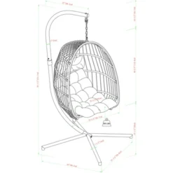 Toluca Hanging Outdoor Boho Egg Chair With Cushion - Saracina Home 24 Toluca Hanging Outdoor Boho Egg Chair With Cushion - Saracina Home -Living Room Furniture Store GUEST 56aea60f 8fb1 4dcb a5cc 5a0af51b2f08