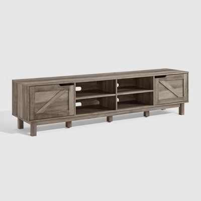 Modern Rustic 2 Door Storage TV Stand For TVs Up To 80" - Saracina Home 2 Modern Rustic 2 Door Storage TV Stand For TVs Up To 80" - Saracina Home - Image 2
