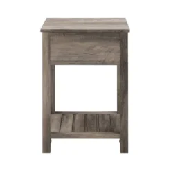 June Rustic Transitional Square Nightstand With Lower Shelf - Saracina Home -Living Room Furniture Store GUEST 58d46603 9289 4d8b bba2 c2a3030f9be6