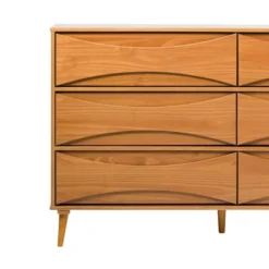 Mid-Century Modern Contoured 6 Drawer Dresser - Saracina Home -Living Room Furniture Store GUEST 594c6242 2500 453b 90d5 efb2e62ee4ee