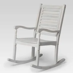 Bamberg Transitional Acacia Wood Outdoor Rocking Chair - Saracina Home -Living Room Furniture Store GUEST 5a86f5a0 2763 4859 9f98 43217eb6c795