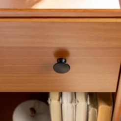 Katie Transitional Tray Top 1 Drawer Solid Wood Nightstand Caramel - Saracina Home -Living Room Furniture Store GUEST 5a946ed5 9f0e 44f0 91c5 76d3ad912709