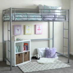 Twin Size Metal Platform Loft Bed - Saracina Home -Living Room Furniture Store GUEST 5b7700ea 3ae7 47ce b6fc 3c8b64e99c1e