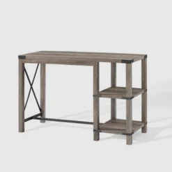 Rustic Farmhouse Metal X Kitchen Island With Shelves - Saracina Home -Living Room Furniture Store GUEST 5c4fce01 cb24 479d a5a3 4731253a8b25