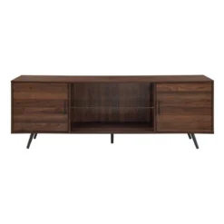 2 Door Mid-Century Modern Wood Storage TV Stand For TVs Up To 80" - Saracina Home -Living Room Furniture Store GUEST 5c5500e9 ceea 4ccd 98a6 a8f014d1cbc5