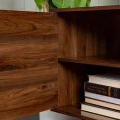 2 Door Mid-Century Modern Wood Storage TV Stand For TVs Up To 80" - Saracina Home -Living Room Furniture Store GUEST 5faba6fd cf5d 430a ac22 16488fc6a4a7