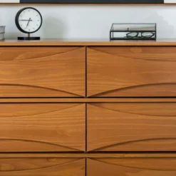 Mid-Century Modern Contoured 6 Drawer Dresser - Saracina Home -Living Room Furniture Store GUEST 61f25de7 0b62 4672 91e0 e130fd8e5839