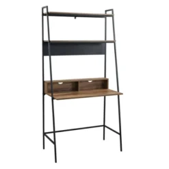 36" Writing Desk With Open Storage Ladder Bookshelf - Saracina Home 22 36" Writing Desk With Open Storage Ladder Bookshelf - Saracina Home -Living Room Furniture Store GUEST 62238f92 a3f2 4932 b53f 1b8c4ab359c8