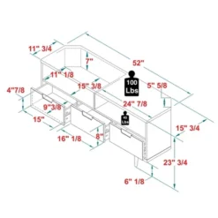 Cara Mid-Century Modern 3 Drawer Corner TV Stand For TVs Up To 58" - Saracina Home -Living Room Furniture Store GUEST 63003f1f 44d7 4165 9d1a 122bd84a0d5d