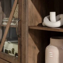 Clarabelle Transitional Glass Barn Door TV Stand For TVs Up To 65" - Saracina Home -Living Room Furniture Store GUEST 65ecb778 3586 4b9d 9b29 3a1cda65f0f4