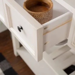 48" Farmhouse Solid Wood 2 Drawer Buffet White - Saracina Home -Living Room Furniture Store GUEST 674b092e 3435 4204 b7cf 49f755d818b1