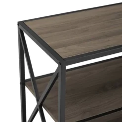 Modern Industrial X Frame Metal And Wood Media Bookshelf - Saracina Home 9 Modern Industrial X Frame Metal And Wood Media Bookshelf - Saracina Home -Living Room Furniture Store GUEST 679c835e 1c70 43ee 9683 1e0a83265bd8