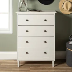 Stiva Classic Mid-Century Modern Vertical 4 Drawer Dresser - Saracina Home 13 Stiva Classic Mid-Century Modern Vertical 4 Drawer Dresser - Saracina Home -Living Room Furniture Store GUEST 68d4ecb8 3e27 43b1 b59e edd78e340610