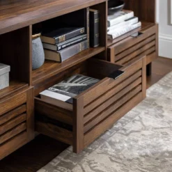 Visconti Boho Slat Door Storage Console TV Stand For TVs Up To 80" - Saracina Home -Living Room Furniture Store GUEST 69fe6f96 3b4b 497c 954b de6fbc23a007