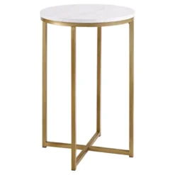 Vivian Glam X Leg Round Side Table - Saracina Home -Living Room Furniture Store GUEST 6c2722a3 f679 4004 b4fa 078d8f88603a