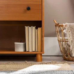 Katie Transitional Tray Top 1 Drawer Solid Wood Nightstand Caramel - Saracina Home -Living Room Furniture Store GUEST 6cdecd76 6d3c 4941 a48d 3774ddf09ceb