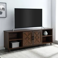 Whitton Modern Transitional Geometric 2 Door TV Stand For TVs Up To 80" - Saracina Home -Living Room Furniture Store GUEST 6d58e79b 2c87 4a80 8dc9 d8c05956e8b7