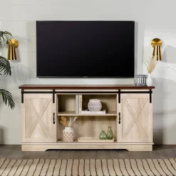 Modern Transitional Sliding Barndoor TV Stand For TVs Up To 65"- Saracina Home 34 Modern Transitional Sliding Barndoor TV Stand For TVs Up To 65"- Saracina Home -Living Room Furniture Store GUEST 70a73c87 8e28 4ed0 a0d5 fdd021277133