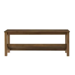 Modern Farmhouse Solid Wood Shoe Storage Entry Bench Rustic Oak - Saracina Home -Living Room Furniture Store GUEST 742b50ec e2f6 4f3f bf66 e4162ced764a