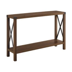 Sophie Rustic Industrial X Frame Entry Table - Saracina Home -Living Room Furniture Store GUEST 769a81ac 9145 453b 9993 f274c3bd154a