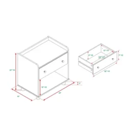 Katie Transitional Tray Top 1 Drawer Solid Wood Nightstand Caramel - Saracina Home -Living Room Furniture Store GUEST 785db332 35f5 446d a3aa c265acc38674