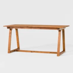 Saracina Home 66" Modern Slatted Rectangle Outdoor Dining Table With Trapezoid Legs 8 Saracina Home 66" Modern Slatted Rectangle Outdoor Dining Table With Trapezoid Legs -Living Room Furniture Store GUEST 785eeeeb cc36 4306 b6be 01bb13486e38