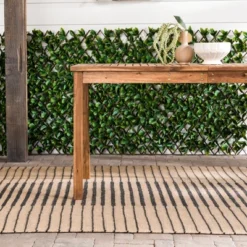 Acacia Wood Patio Simple Rectangle Dining Table - Saracina Home -Living Room Furniture Store GUEST 790a3f29 873f 44d2 8a3d e79669aa1fe9