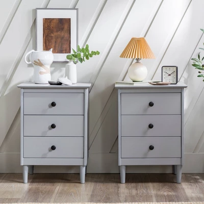 Stiva Classic Mid-Century Modern 3 Drawer Nightstand - Saracina Home 3 Stiva Classic Mid-Century Modern 3 Drawer Nightstand - Saracina Home - Image 3