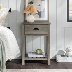 June Rustic Transitional Square Nightstand With Lower Shelf - Saracina Home -Living Room Furniture Store GUEST 7b5ddb82 1126 4a27 a5cd b4ca0ca9aa36