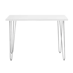 Gibby Modern Glam Hairpin Leg Writing Desk Faux White Marble - Saracina Home -Living Room Furniture Store GUEST 7c5cd6bc 5520 491b 9292 241e79538c99