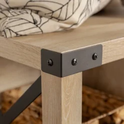 Sophie Rustic Industrial X Frame Entry Bench With 3 Cubbies - Saracina Home -Living Room Furniture Store GUEST 7c76007d 53ec 49a3 bd9b 0bc05bf5137f