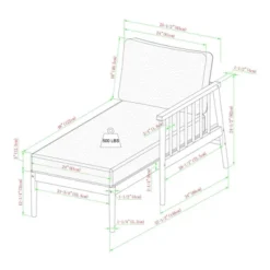 Saracina Home 4pc Modern Boho Eucalyptus Spindle Outdoor Sectional Set -Living Room Furniture Store GUEST 7cb4746b ff48 4e8b a789 30747e99823b