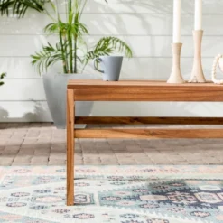 Outdoor Acacia Wood Slatted Coffee Table - Saracina Home -Living Room Furniture Store GUEST 807e4acc a010 4dc0 a317 fee88592c512