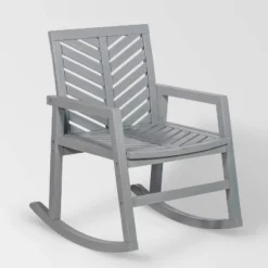 Slatted Chevron Acacia Wood Patio Rocking Chair - Saracina Home -Living Room Furniture Store GUEST 80b89255 6eb1 4299 af6c 3100eed29e4e