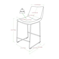 Set Of 2 Laslo Modern Upholstered Faux Leather Counter Height Barstools - Saracina Home -Living Room Furniture Store GUEST 82e0c872 4cd1 4a83 8f4f 48be7a1c2323