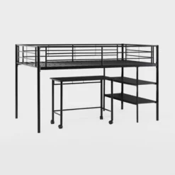 Twin Analise Metal Low Loft Bed With Desk And Storage Black - Saracina Home 14 Twin Analise Metal Low Loft Bed With Desk And Storage Black - Saracina Home -Living Room Furniture Store GUEST 85b7c5f0 c721 437d a979 b809ae098cbd