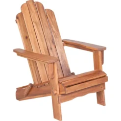 Genovia Transitional Acacia Wood Outdoor Adirondack Chair - Saracina Home -Living Room Furniture Store GUEST 875c26a2 0367 4610 b020 303b01c3ed6c