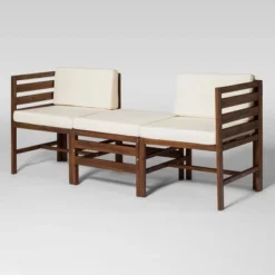 3pc Modular Acacia Wood Patio Chat Set With Cushions - Saracina Home 39 3pc Modular Acacia Wood Patio Chat Set With Cushions - Saracina Home -Living Room Furniture Store GUEST 87867d10 2ed7 4519 8f7f 353e1fd3ffa4