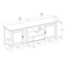 Sliding Door Transitional Wood Storage TV Stand For TVs Up To 80" Black - Saracina Home 11 Sliding Door Transitional Wood Storage TV Stand For TVs Up To 80" Black - Saracina Home -Living Room Furniture Store GUEST 87dc99da 9cd9 4c7c b2ee 73b6452dac43