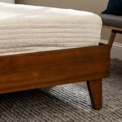 Alice Mid-Century Solid Wood Platform Bed - Saracina Home -Living Room Furniture Store GUEST 88141c0c 46d2 4a52 8e0c 50c25b31e716